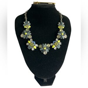 Stella & Dot Elodie Silver Tone Multi Color Rhinestone Necklace